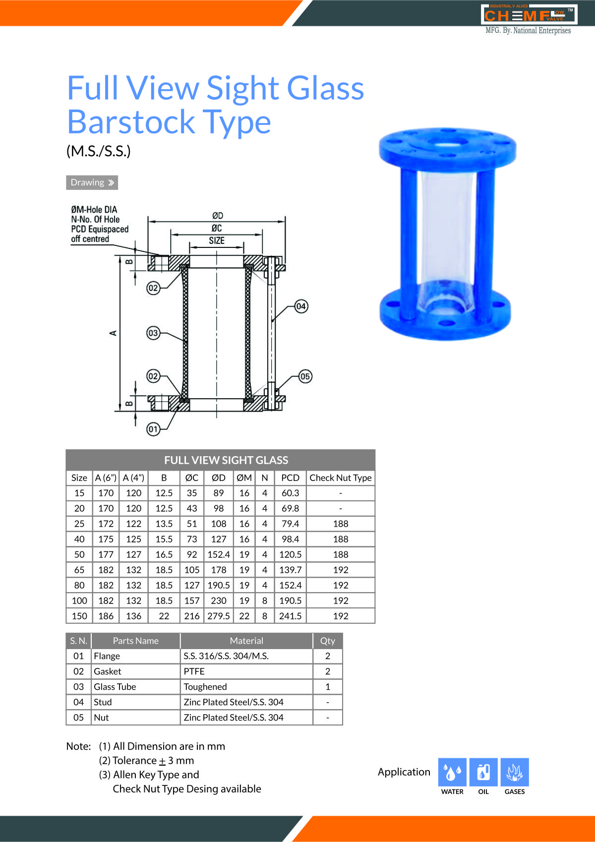 Gate valves flange end